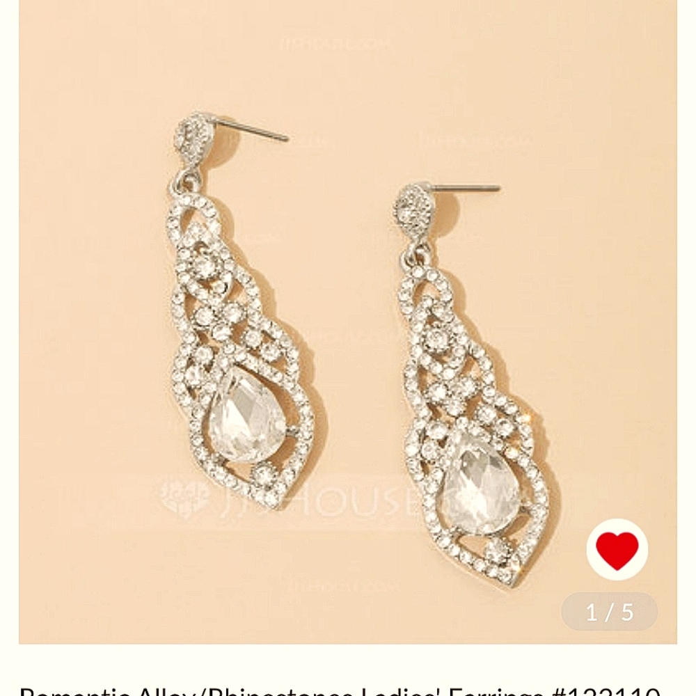 Romantic Alloy/Rhinestones Ladies' Earrings